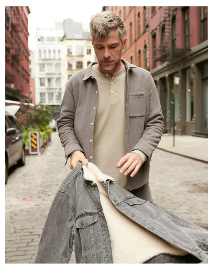 Men Thermal Henley Tee Pale Fatigue Madewell Tees Men Thermal Henley Tee Pale Fatigue Madewell Tees