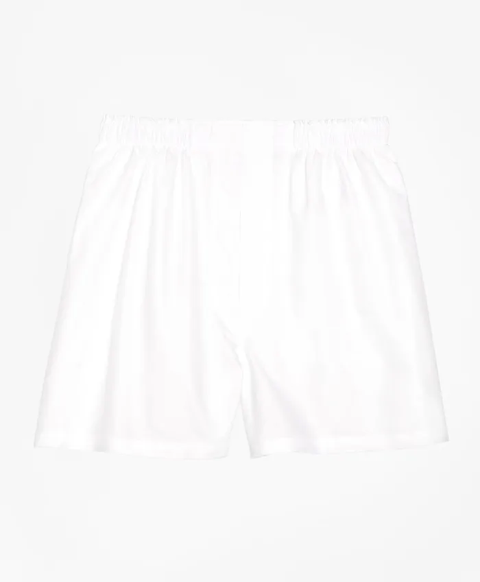 Men Traditional Fit Oxford Boxers White Brooks Brothers Underwear