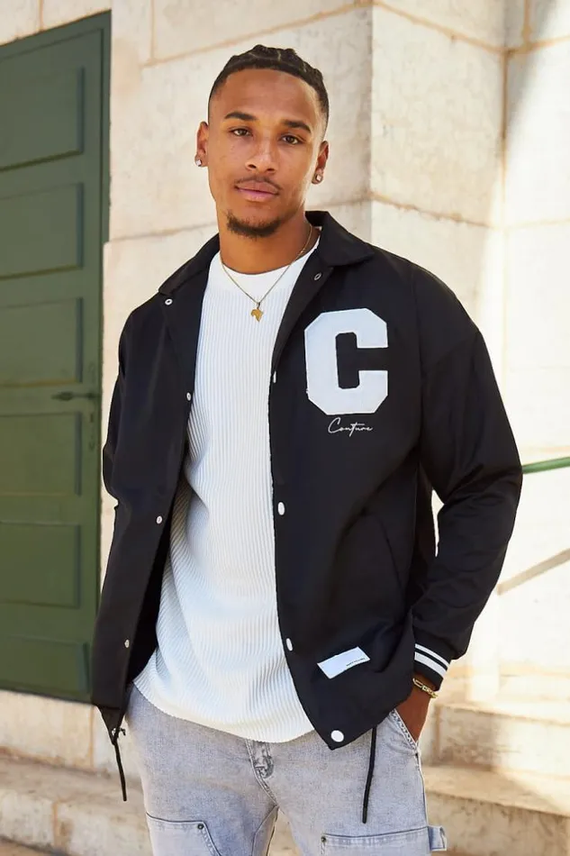 Men Veste Noire Brode 034Couture034 Black Brentiny Paris Jackets