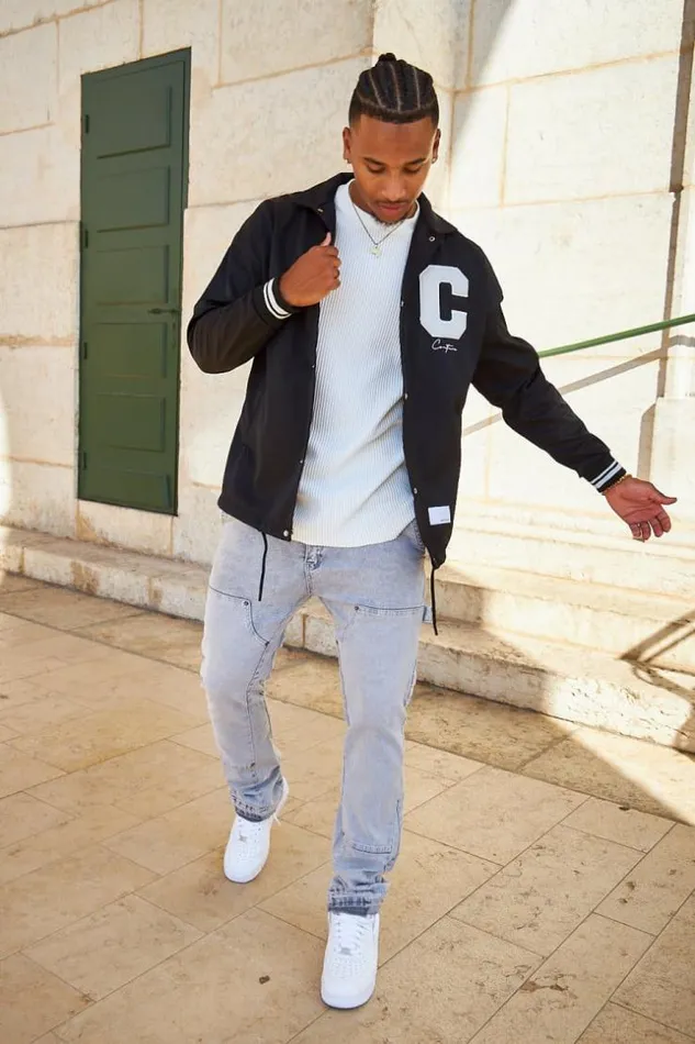 Men Veste Noire Brode 034Couture034 Black Brentiny Paris Jackets