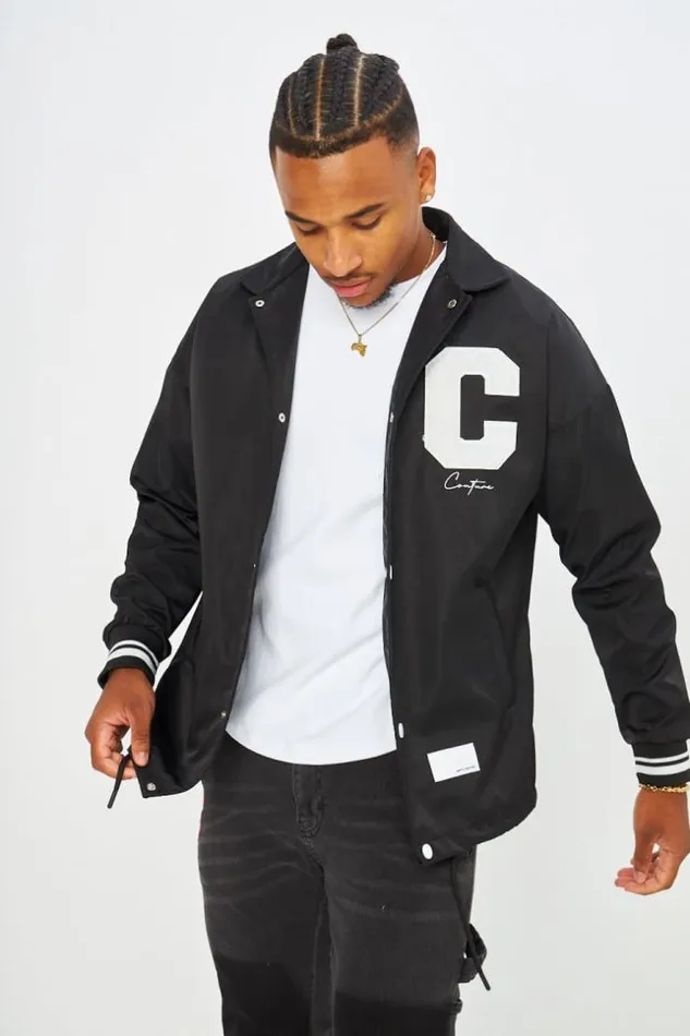 Men Veste Noire Brode 034Couture034 Black Brentiny Paris Jackets
