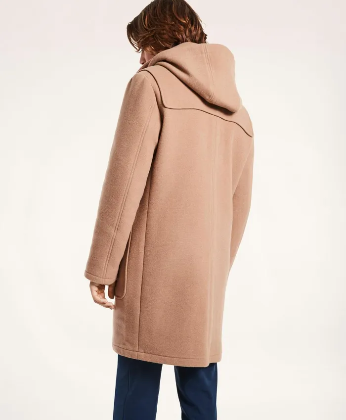 Men Wool Duffle Coat Beige Brooks Brothers Coats and Jackets