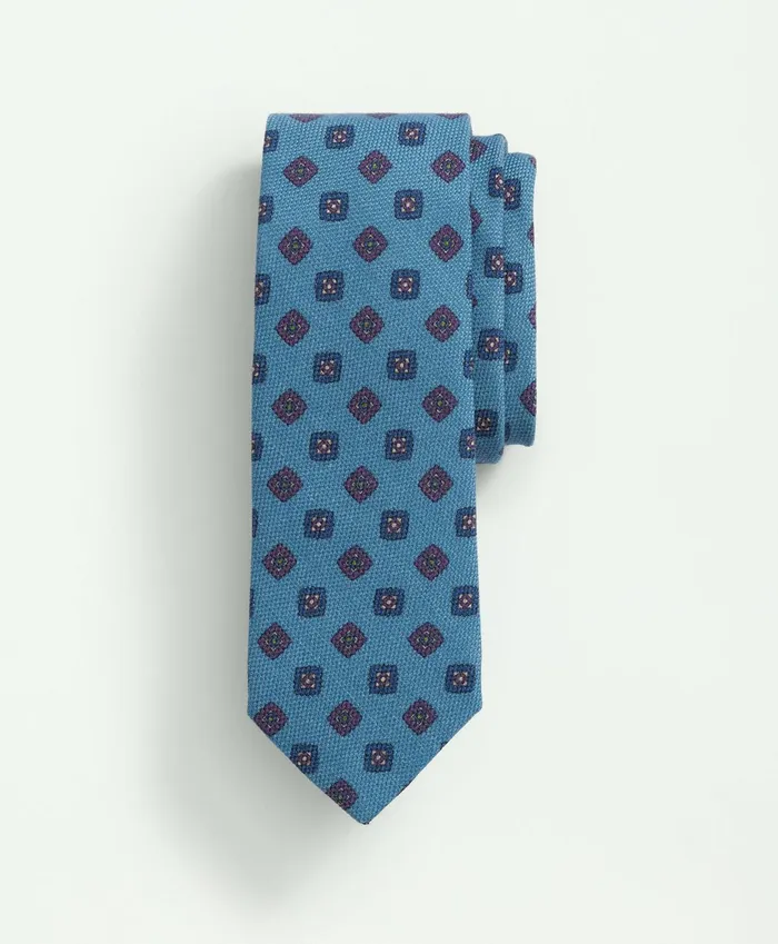 Men Wool Silk Geo Foulard Dot Tie Tealpurple Brooks Brothers Ties and Pocket Squares