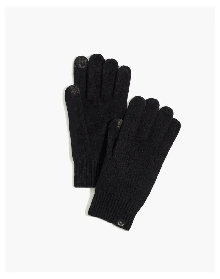 Men Wool Texting Gloves True Black Madewell Scarves and Gloves