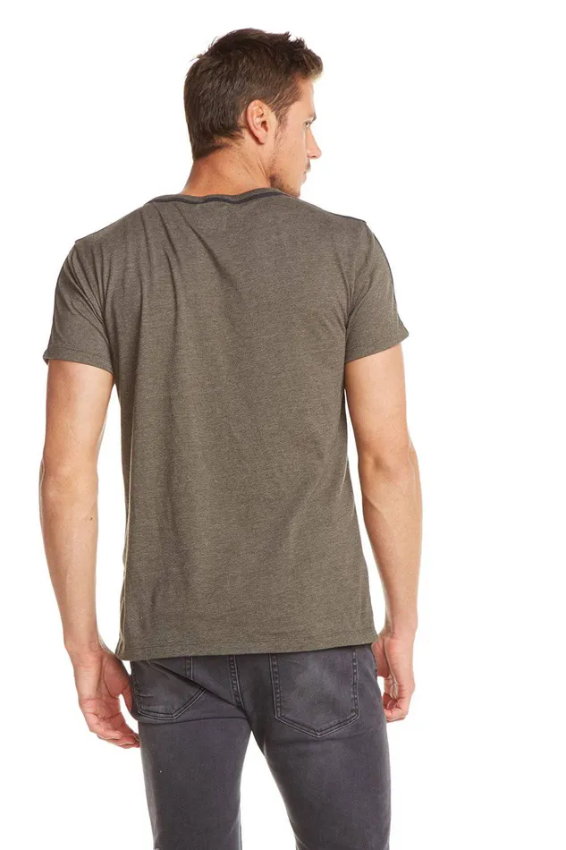Mens Tops Chaser Brand BLOCKED JERSEY SS TEE W CONTRAST BINDING