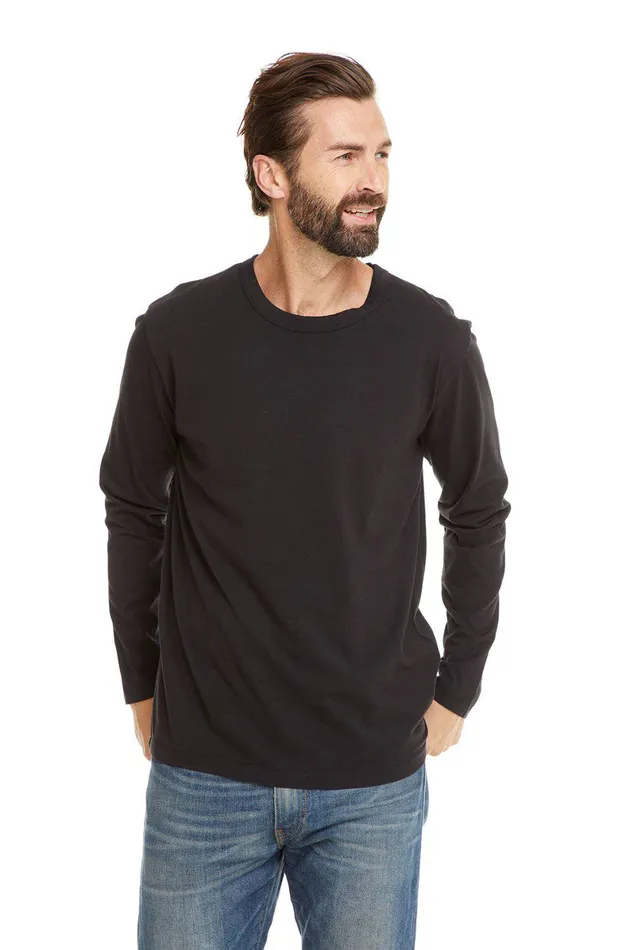 Mens Tops Chaser Brand COTTON JERSEY LS CREW