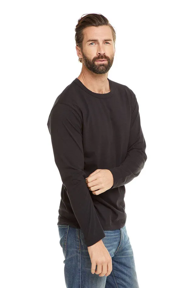 Mens Tops Chaser Brand COTTON JERSEY LS CREW
