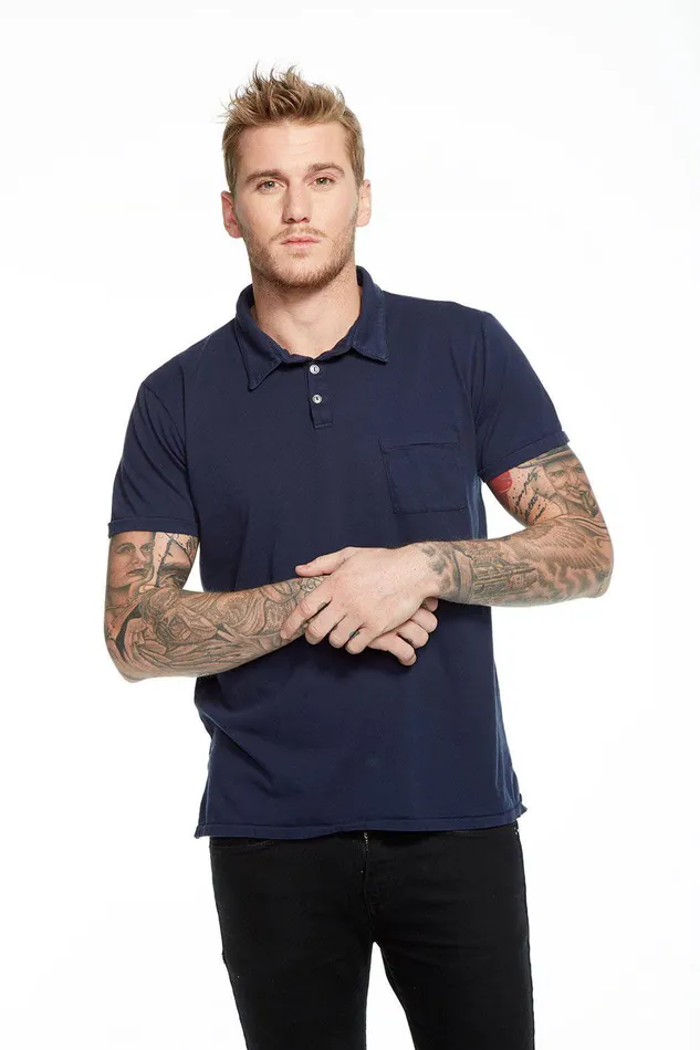 Mens Tops Chaser Brand COTTON POLO W POCKET