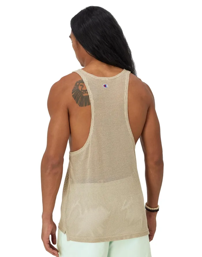Mesh Tank Top Arctic Cold Beige Men Champion TShirts and Tops
