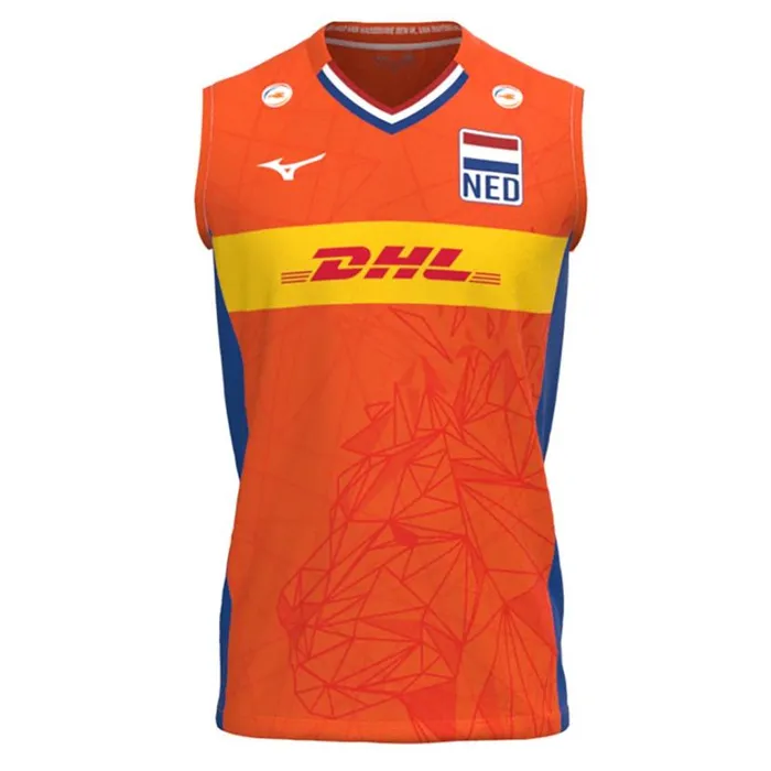 Mizuno Nevobo Voleyball Replica Shirt Junior Orange Women Tops