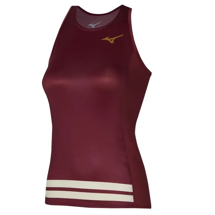 Mizuno Printed Tank Cabernet Women Tops