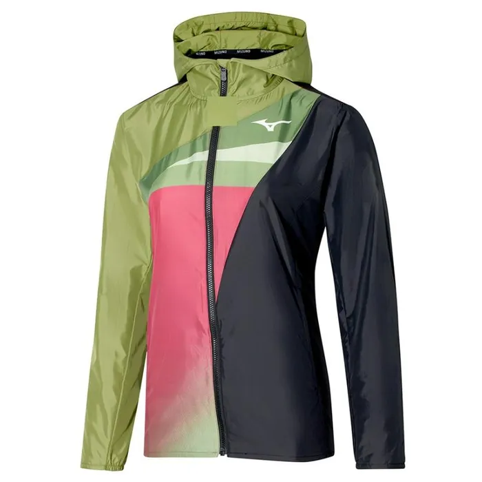 Mizuno Release Hooded Jacket Calliste Green Women Jackets