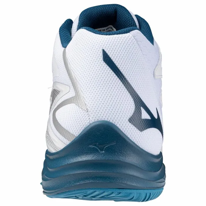 Mizuno THUNDER BLADE Z MID Whitesailor Bluesilver Women Volleyball Mizuno THUNDER BLADE Z MID Whitesailor Bluesilver Women Volleyball