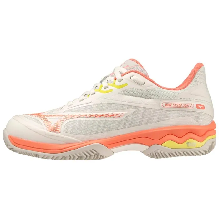 Mizuno WAVE EXCEED LIGHT 2 Snwwhtfusncorlsspring Women Tennis