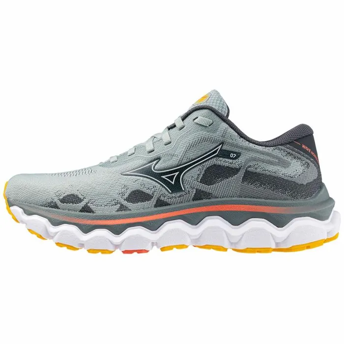 Mizuno WAVE HORIZON 7 Gray Mistwhitehot Coral Women Running