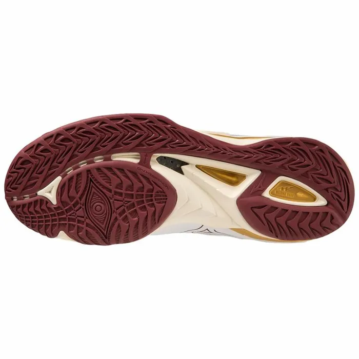 Mizuno WAVE MIRAGE 5 Whtecabernetmp Gold Women Handball Mizuno WAVE MIRAGE 5 Whtecabernetmp Gold Women Handball