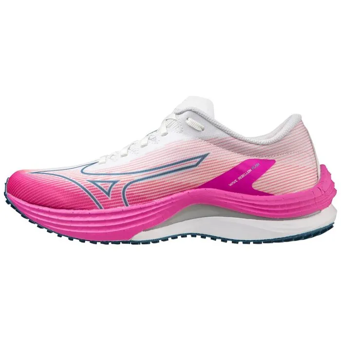 Mizuno WAVE REBELLION FLASH Whitesilver807 C Women Running