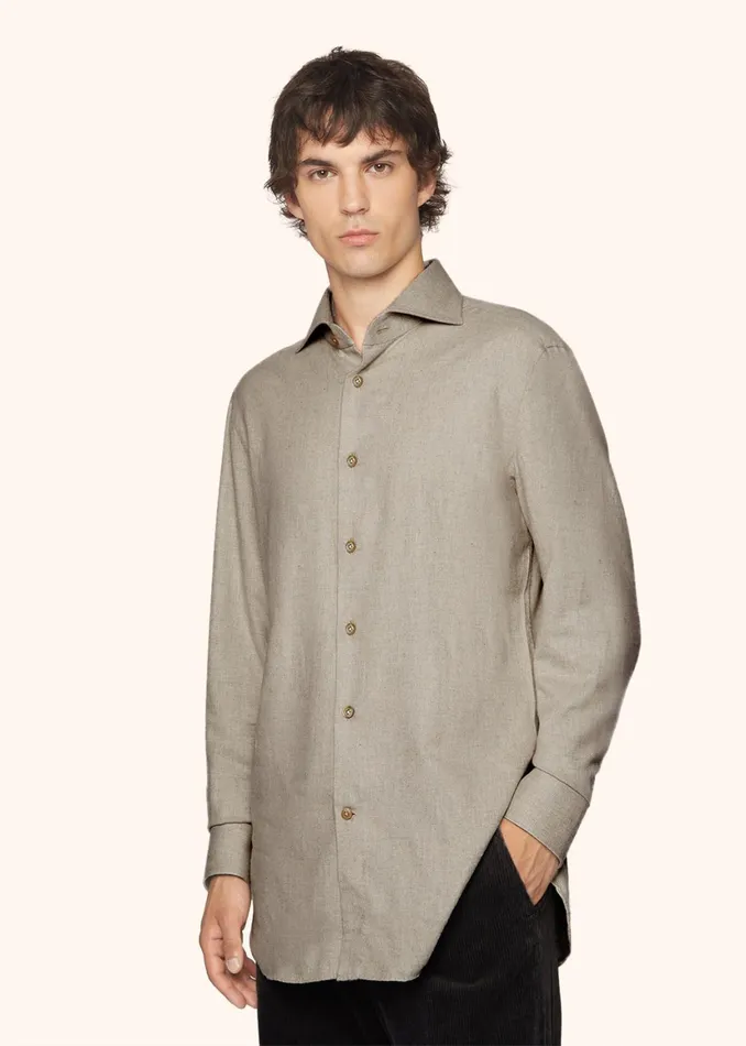 MONOCHROME FLANNEL SHIRT Men Kiton Shirts MONOCHROME FLANNEL SHIRT Men Kiton Shirts
