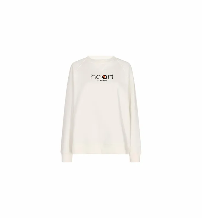 MOS MOSH HEART Sport Women MMSedna Sweat Ecru MOS MOSH HEART Sport Women MMSedna Sweat Ecru