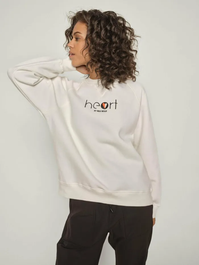 MOS MOSH HEART Sport Women MMSedna Sweat Ecru MOS MOSH HEART Sport Women MMSedna Sweat Ecru