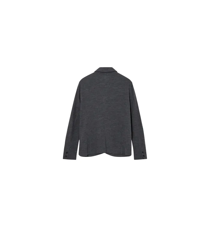 MOS MOSH Jackets Men MMGJenson Knit Jacket Charcoal Melange MOS MOSH Jackets Men MMGJenson Knit Jacket Charcoal Melange