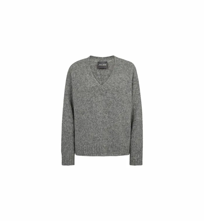 MOS MOSH Knits Women MMWelma Warm Knit Grey Melange MOS MOSH Knits Women MMWelma Warm Knit Grey Melange