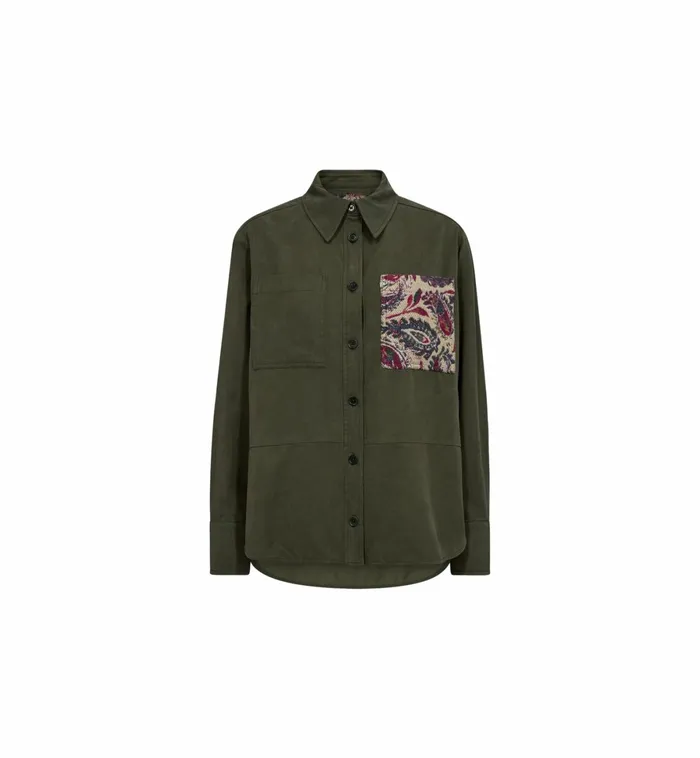 MOS MOSH Shirts Women MMLucini Yari Shirt Forest Night MOS MOSH Shirts Women MMLucini Yari Shirt Forest Night