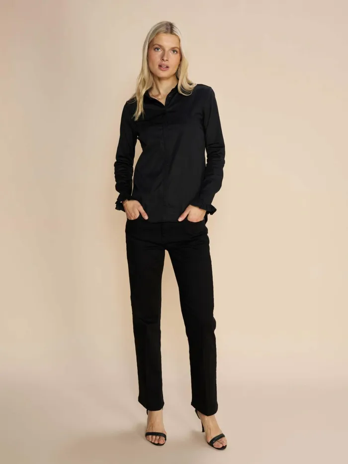 MOS MOSH Shirts Women MMMattie Flip Shirt Black MOS MOSH Shirts Women MMMattie Flip Shirt Black