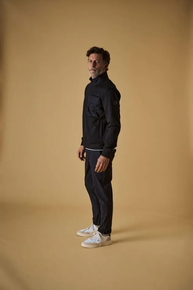 MOS MOSH Sweatshirts Men MMGComan Sweat Cardigan Black MOS MOSH Sweatshirts Men MMGComan Sweat Cardigan Black
