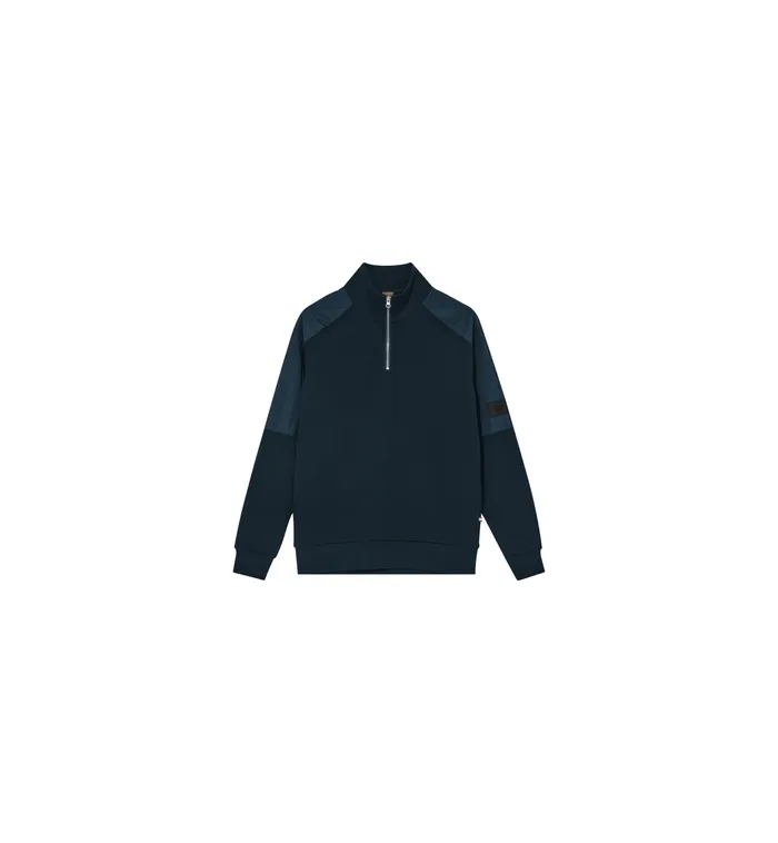 MOS MOSH Sweatshirts Men MMGJayson Zip Sweat Salute Navy MOS MOSH Sweatshirts Men MMGJayson Zip Sweat Salute Navy