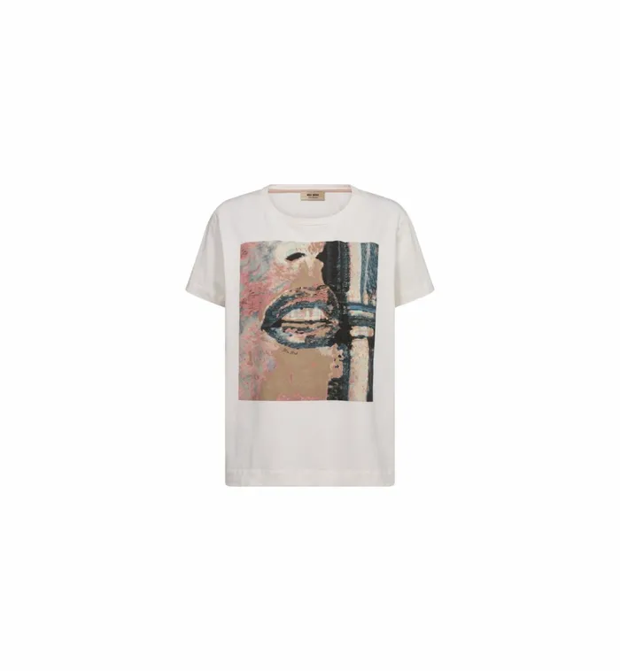 MOS MOSH Tees Women MMKarna OSS Tee Ecru MOS MOSH Tees Women MMKarna OSS Tee Ecru