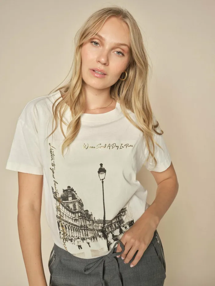 MOS MOSH Tees Women MMSolne OSS Tee Ecru
