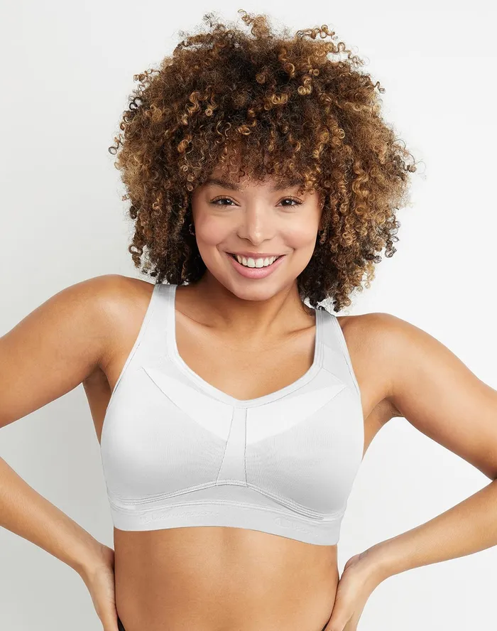 Motion Control Bra Underwire White Women Champion Sports Bras and Bralettes