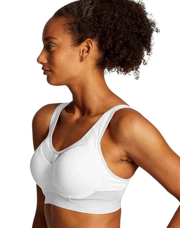 Motion Control Bra Underwire White Women Champion Sports Bras and Bralettes