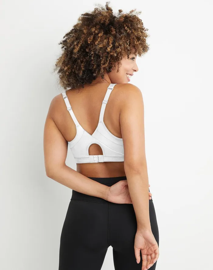 Motion Control Bra Underwire White Women Champion Sports Bras and Bralettes