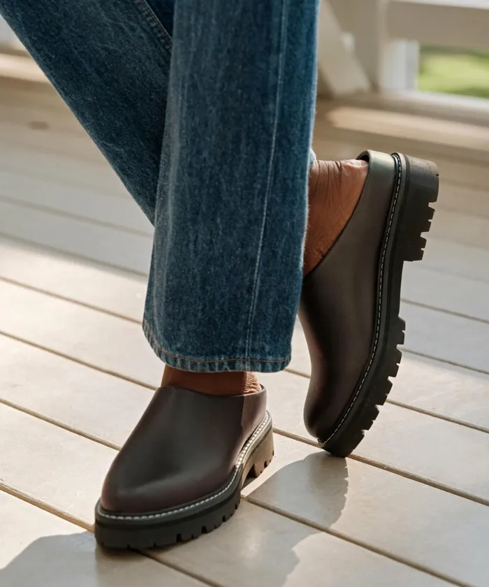 Mules Women Jenni Kayne Leather Lug Mule Caribou