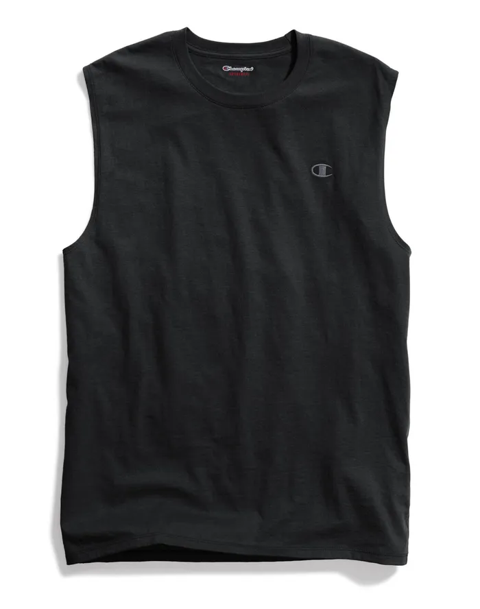 Muscle Tank C Logo Black Men Champion TShirts and Tops