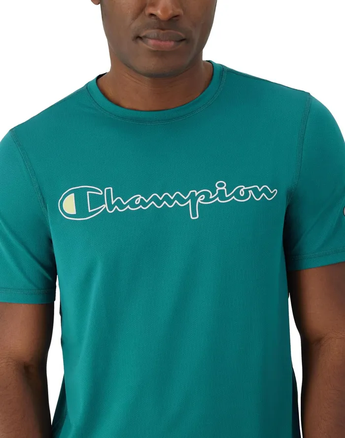 Mvp TShirt Classic Script Mountain Lake Green Men Champion TShirts and Tops