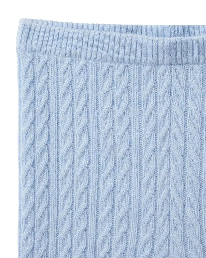 NPeal Baby Children Cable Cashmere Leggings Cornflower Blue