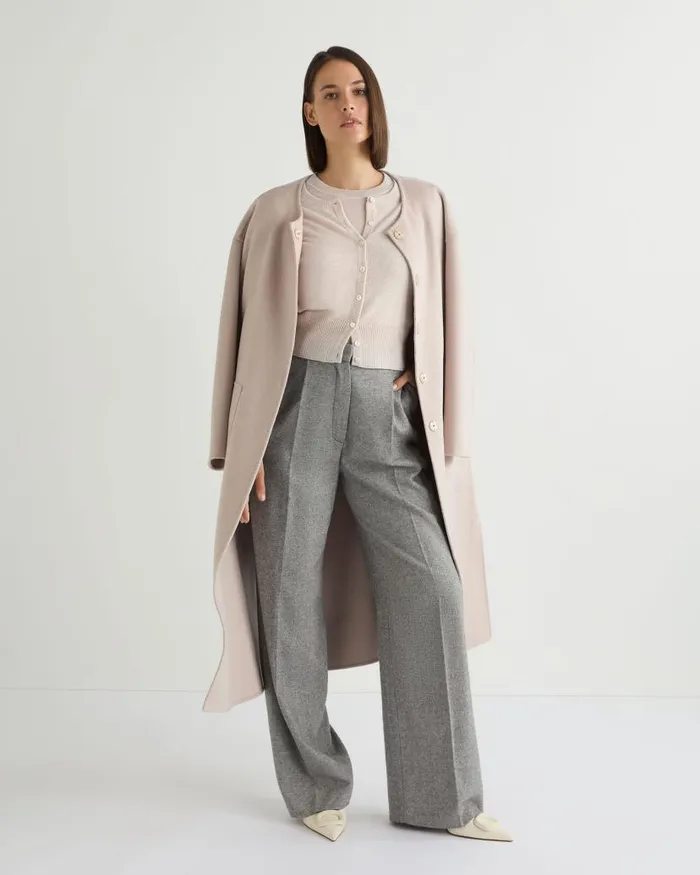 NPeal Cardigans Women Ivy Cropped Cashmere Cardigan Frost White