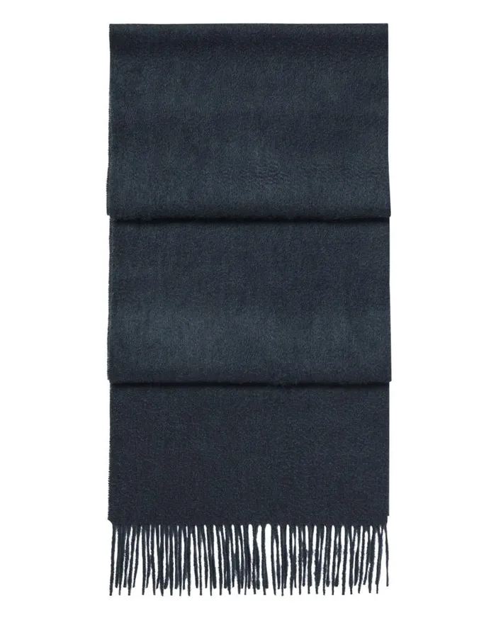 NPeal Cashmere Scarves WomenMen Unisex Woven Cashmere Scarf Grigio Blue