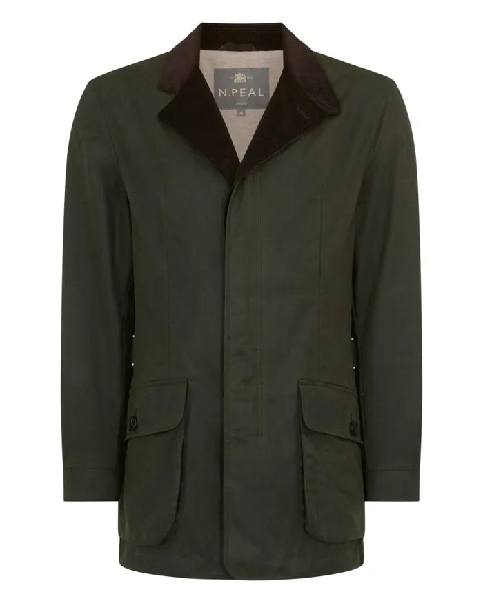 NPeal Coats and Jackets Men Breckenridge Wax Jacket Green