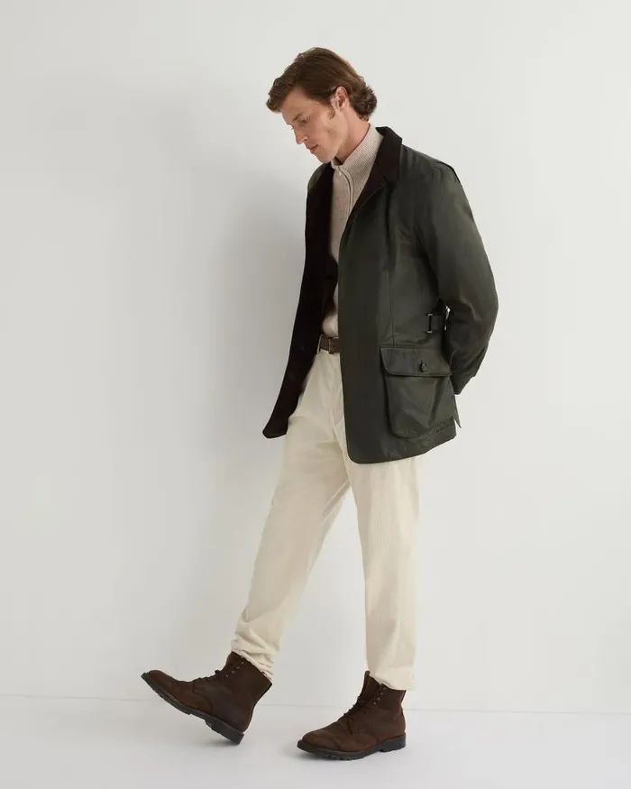 NPeal Coats and Jackets Men Breckenridge Wax Jacket Green
