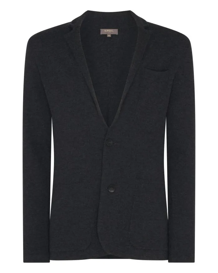 NPeal Coats and Jackets Men Marlborough Fine Gauge Cashmere Jacket Dark Charcoal Grey