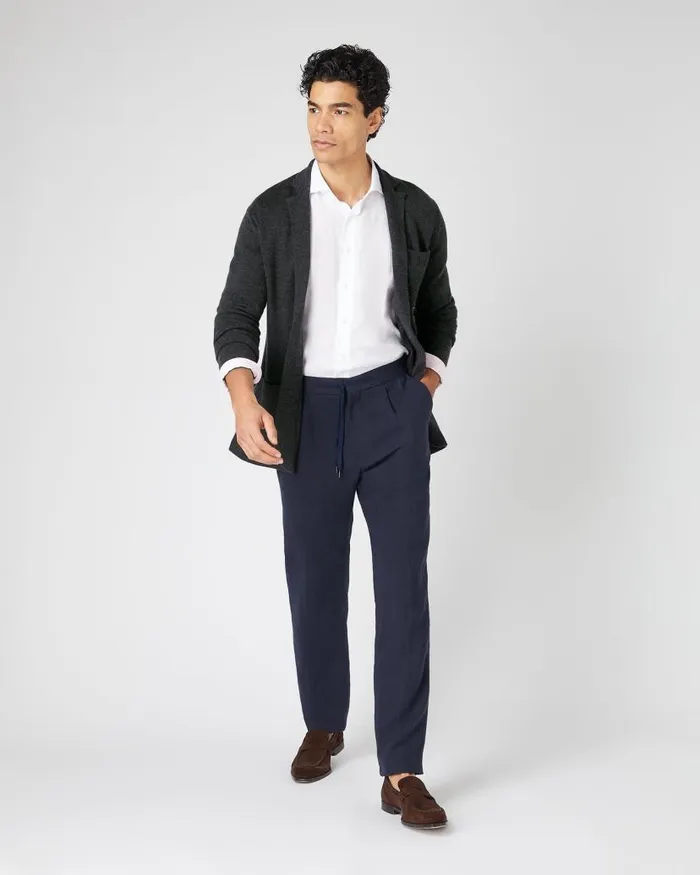 NPeal Coats and Jackets Men Marlborough Fine Gauge Cashmere Jacket Dark Charcoal Grey