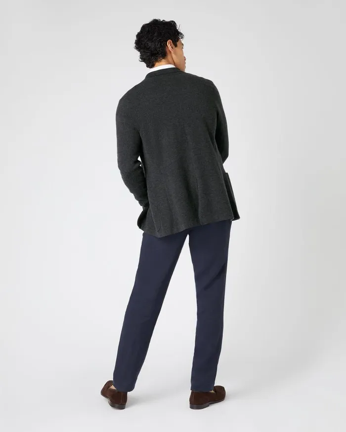 NPeal Coats and Jackets Men Marlborough Fine Gauge Cashmere Jacket Dark Charcoal Grey