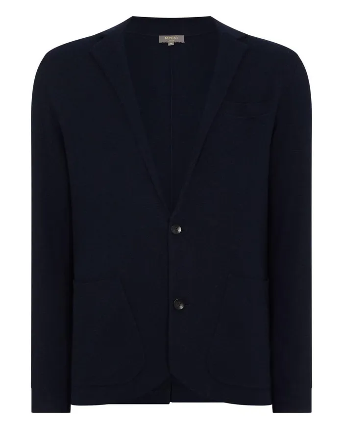 NPeal Coats and Jackets Men Marlborough Fine Gauge Cashmere Jacket Navy Blue