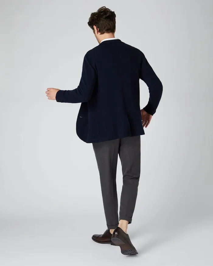 NPeal Coats and Jackets Men Marlborough Fine Gauge Cashmere Jacket Navy Blue