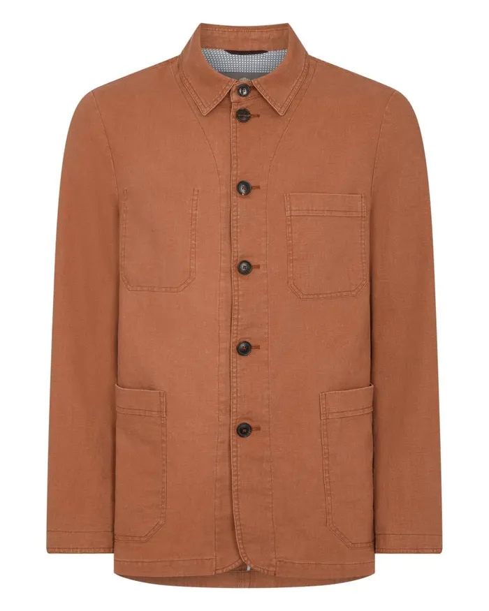 NPeal Coats and Jackets Men Minori Overshirt Orange