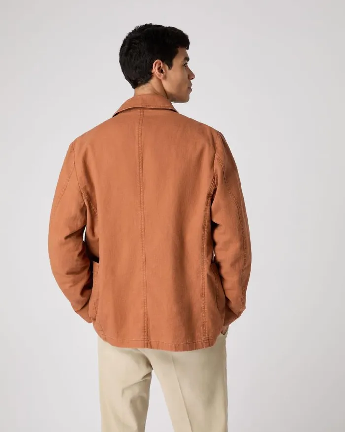 NPeal Coats and Jackets Men Minori Overshirt Orange